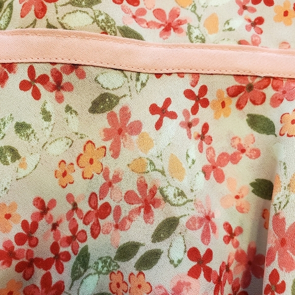 Vtg Christopher & Banks Women’s Size 14 Midi Skirt Flowy Chiffon 90s Cottagecore - Picture 3 of 6